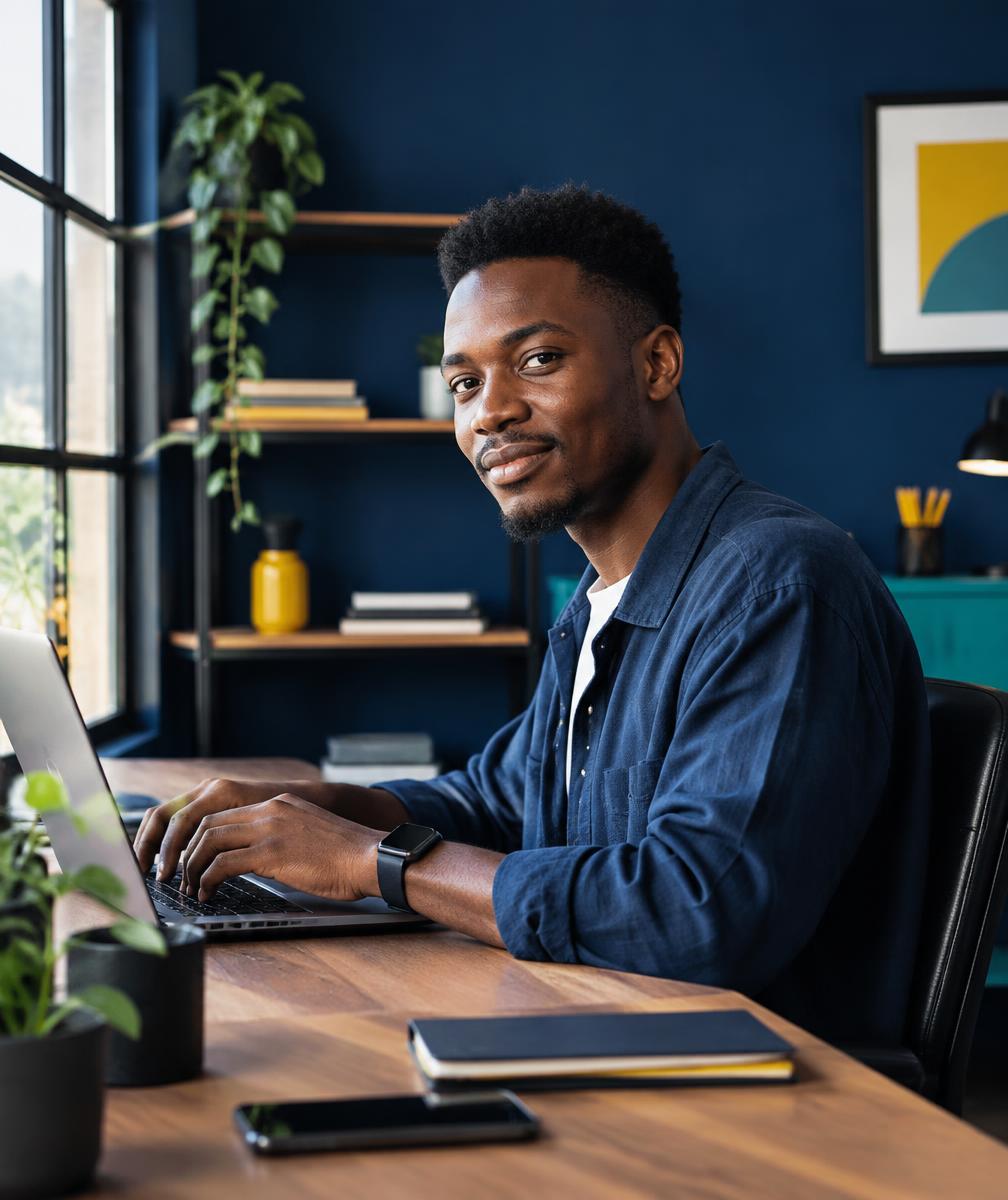 Web designer working on a tailored business website